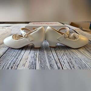 PandaNinjia Girls Molly White Dress Shoes